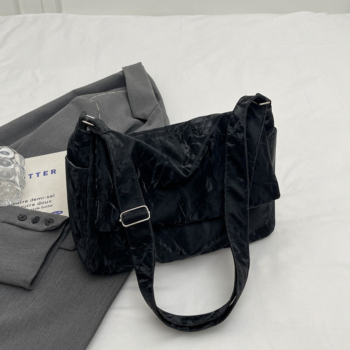 Textured Slouchy Shoulder Bag
