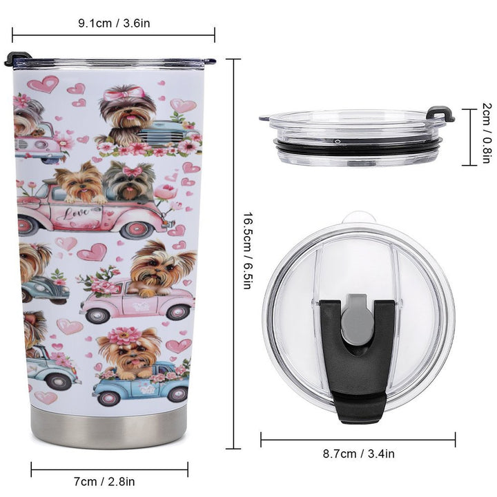 Insulated Stainless Steel Travel Tumbler With Heartfelt Poem And Illustrated Elderly Couple Design