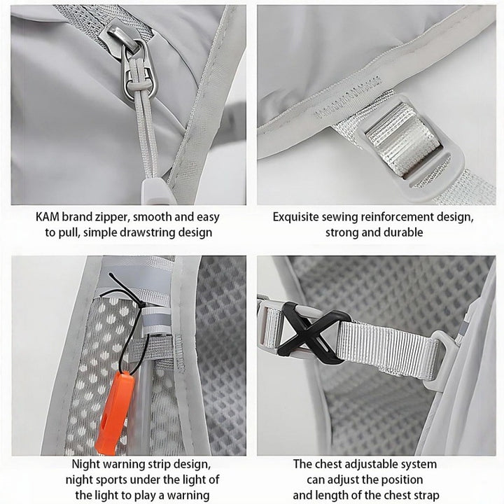 Sporty hydration backpack with mesh inserts and multiple compartments Kalsten