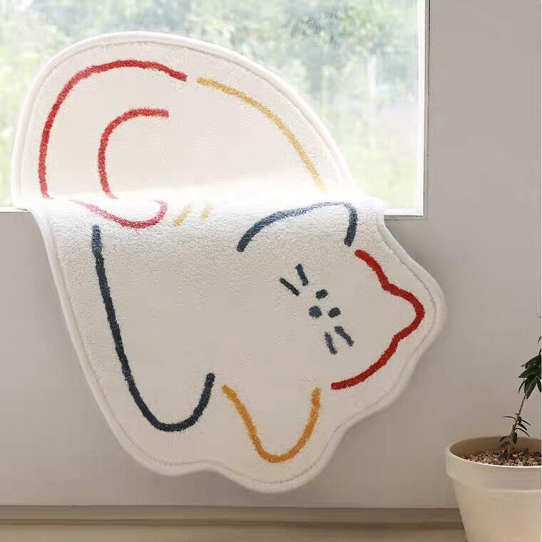 Cat Design Bath Mat Kalsten