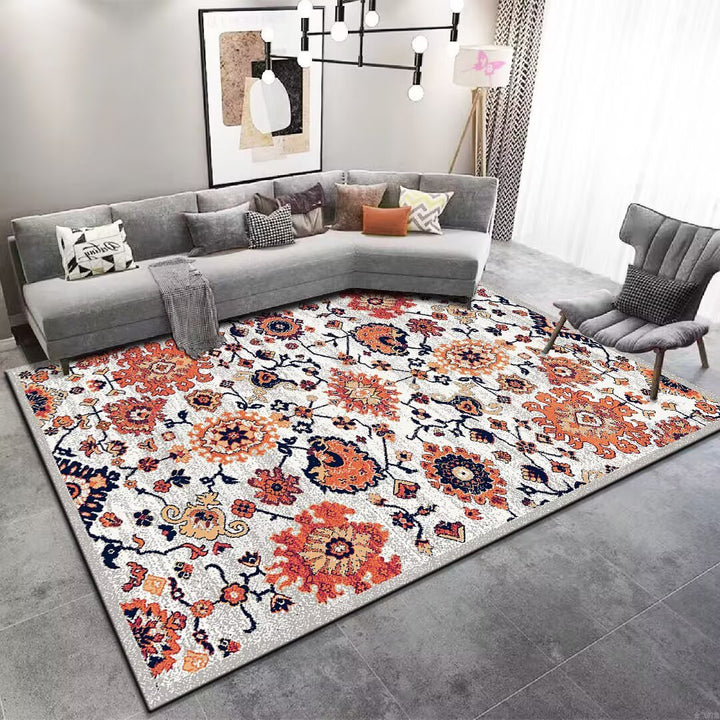 Vintage Floral Patterned Area Rug Kalsten