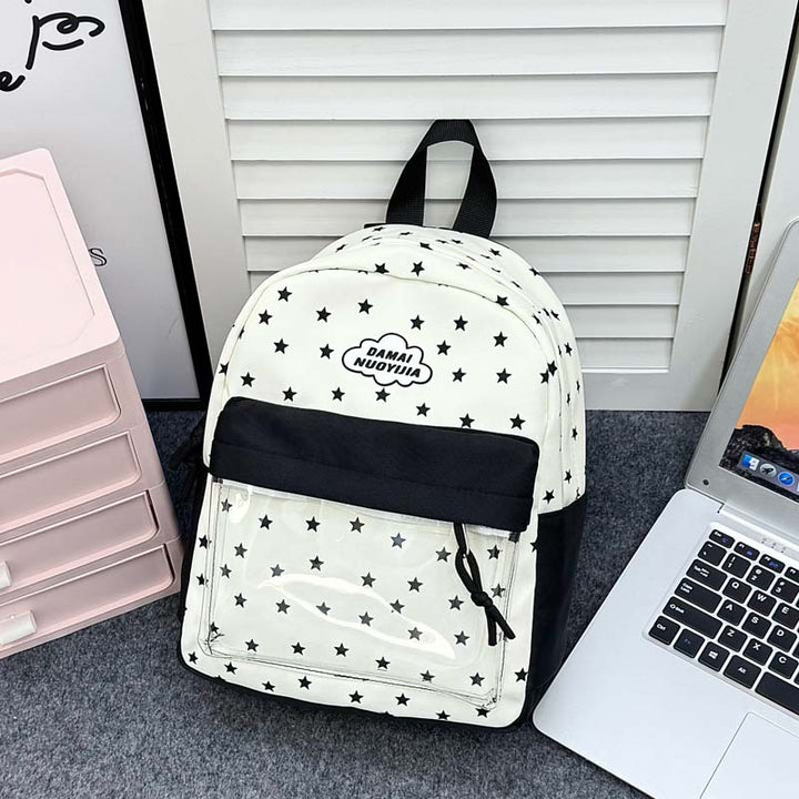 Lightweight Starry Patterned School Backpack