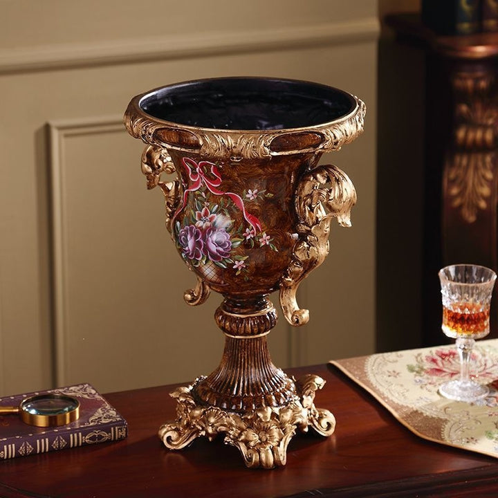 Ornate Floral Arrangement Vase