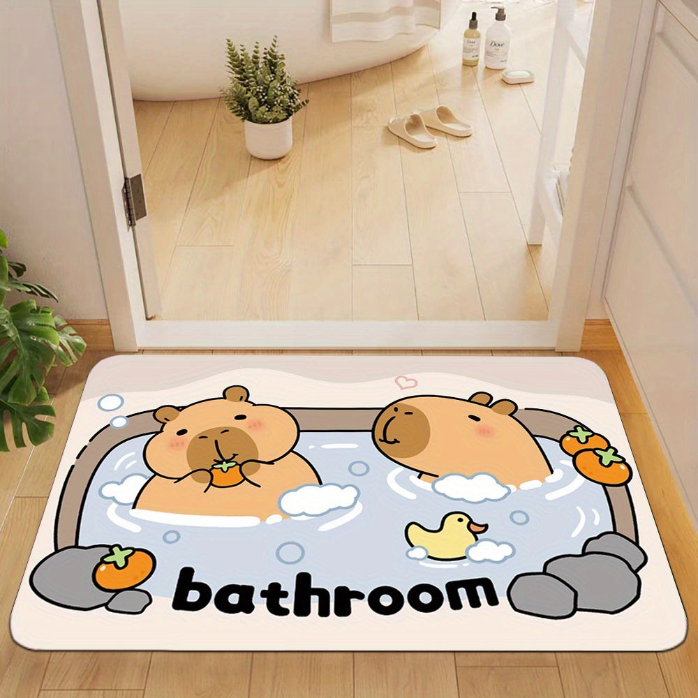 Playful Cartoon Bathroom Mat Kalsten