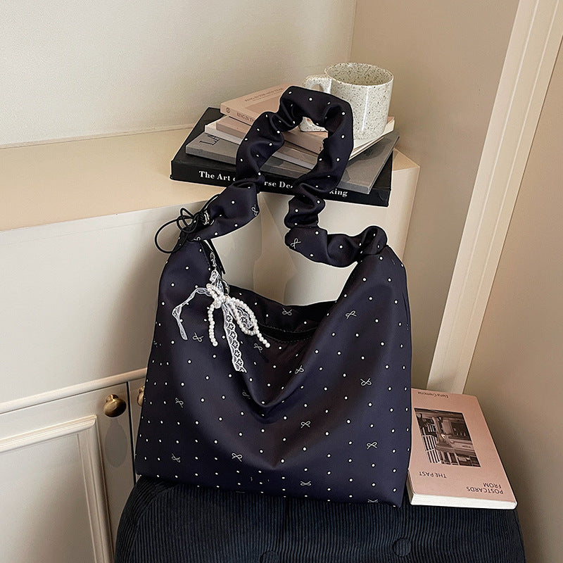 Casual Polka Dot Slouchy Handbag