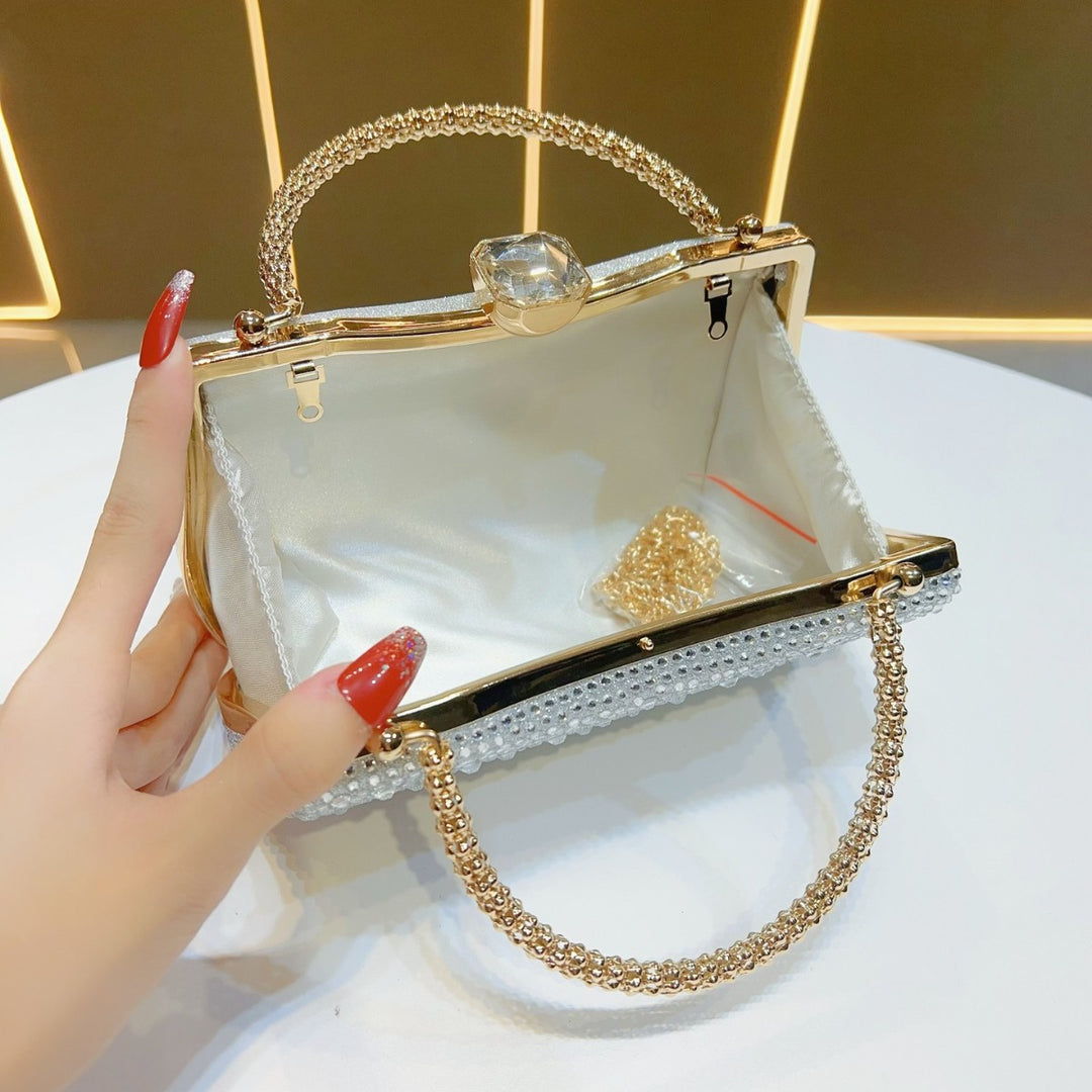 Elegant Rhinestone-Embellished Clutch