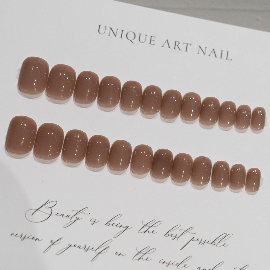 Elegant Glossy Square Press-On Nails