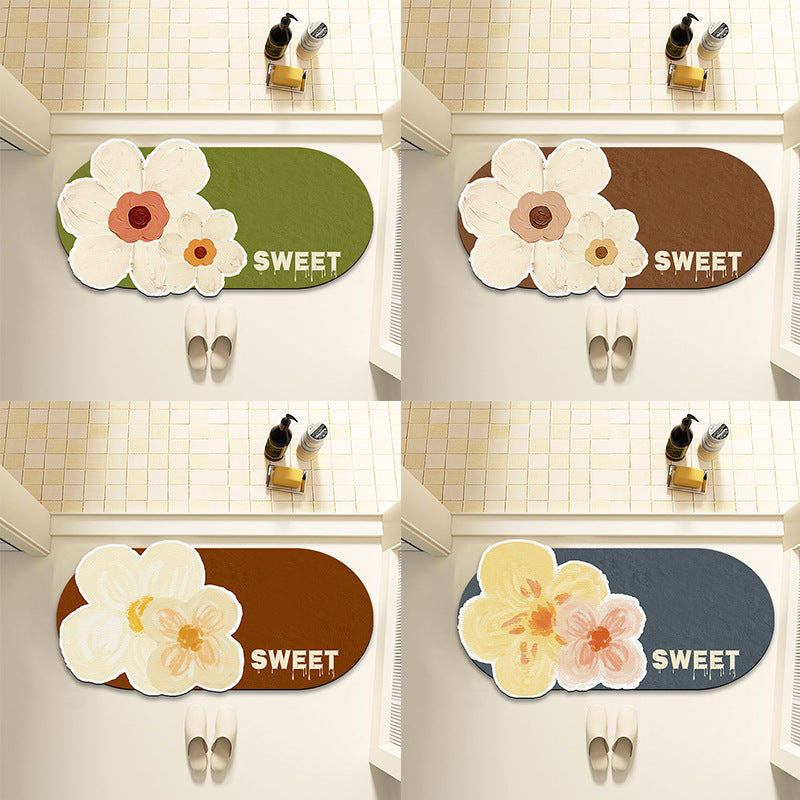 Decorative Floral Welcome Mat