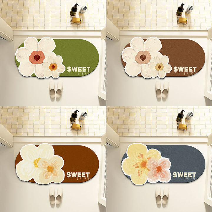 Decorative Floral Welcome Mat