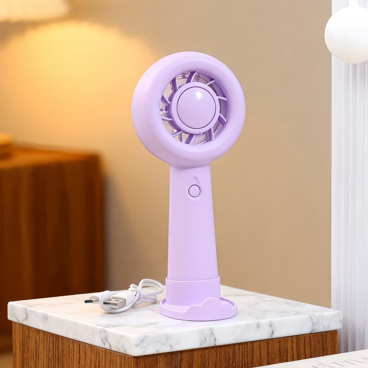 Ladies portable hand fan with gentle airflow and USB charging function Kalsten