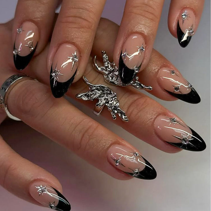 Glamorous Artistic Stiletto Press-On Nails