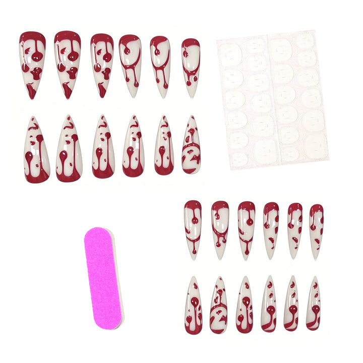 Artistic Blood Drip Nail Art Enhancements Kalsten