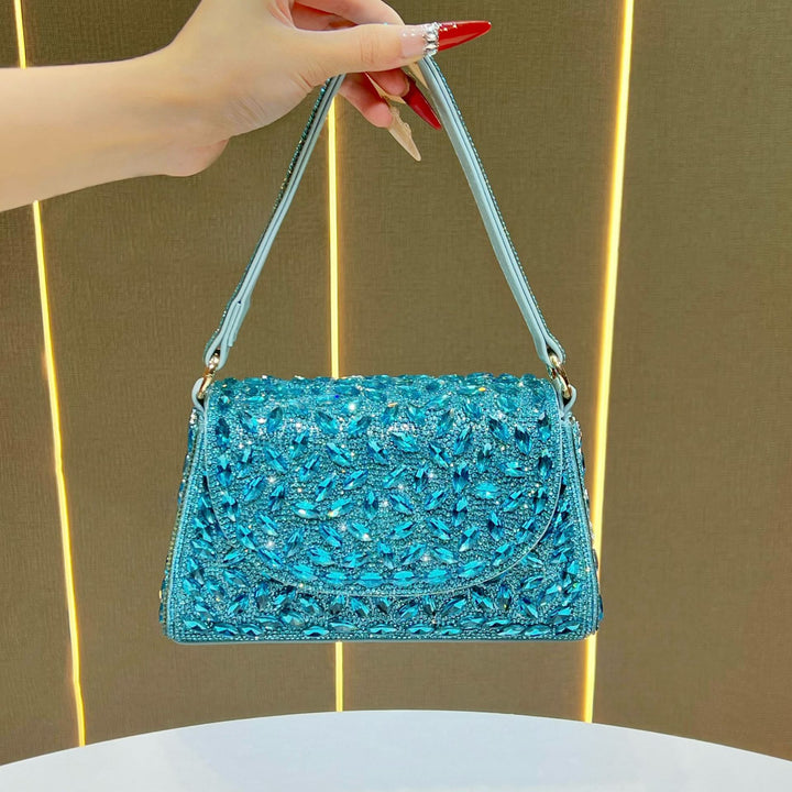 Ornate Crystal Detail Evening Handbag