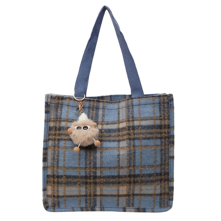 Cozy Checkered Tote Bag
