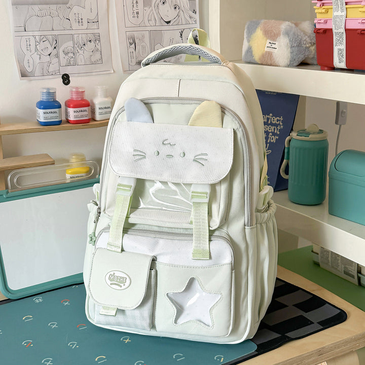 Cute Cat-Themed School Backpack Kalsten