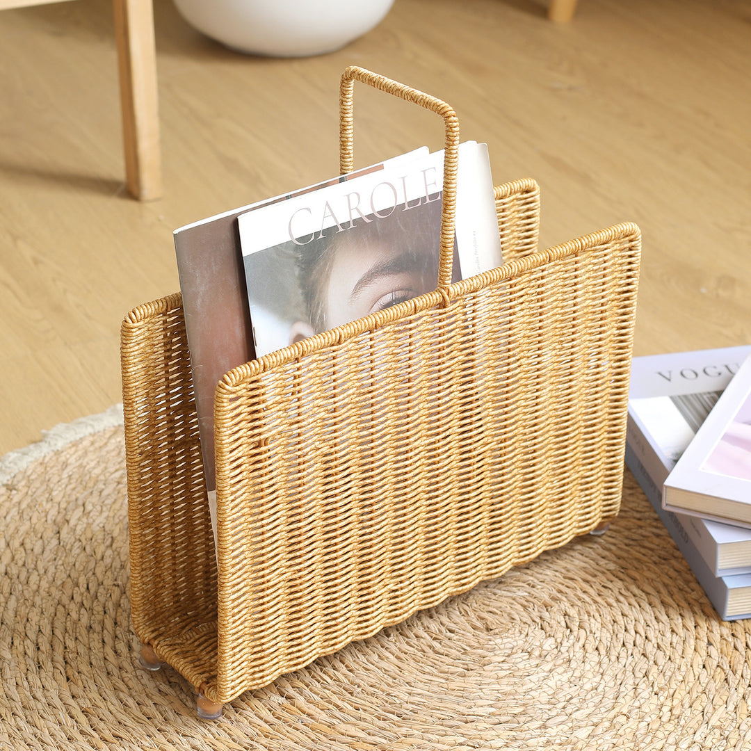 Unisex Handwoven Magazine Rack with Elegant Design Kalsten