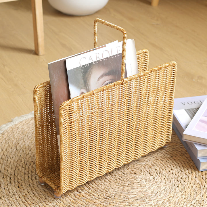 Unisex Handwoven Magazine Rack with Elegant Design Kalsten
