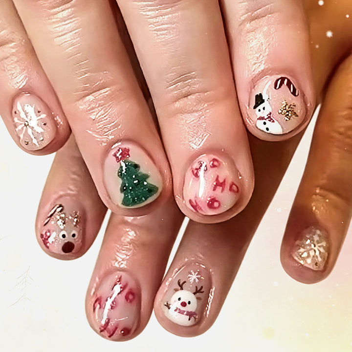 Themed Holiday Press-On Nail Art Kalsten