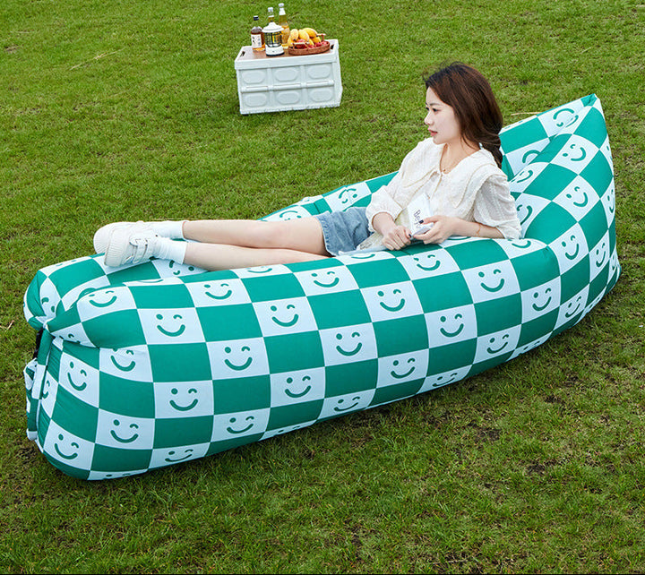 inflatable outdoor air lounger with heavy-duty oxford fabric and rapid-fill valve Kalsten
