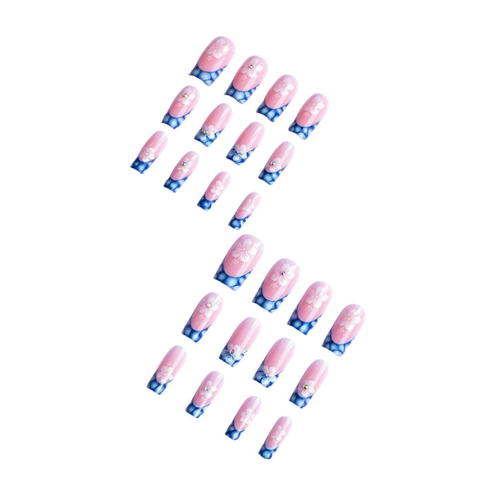 Floral Art Acrylic Press-On Nail Set