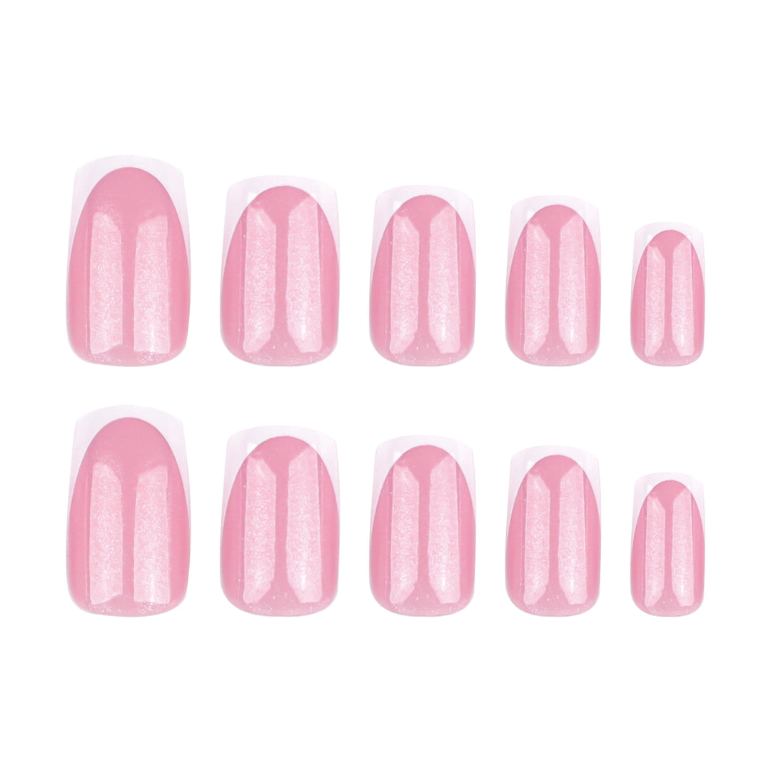 Sparkling nail art with elegant French tip design Kalsten
