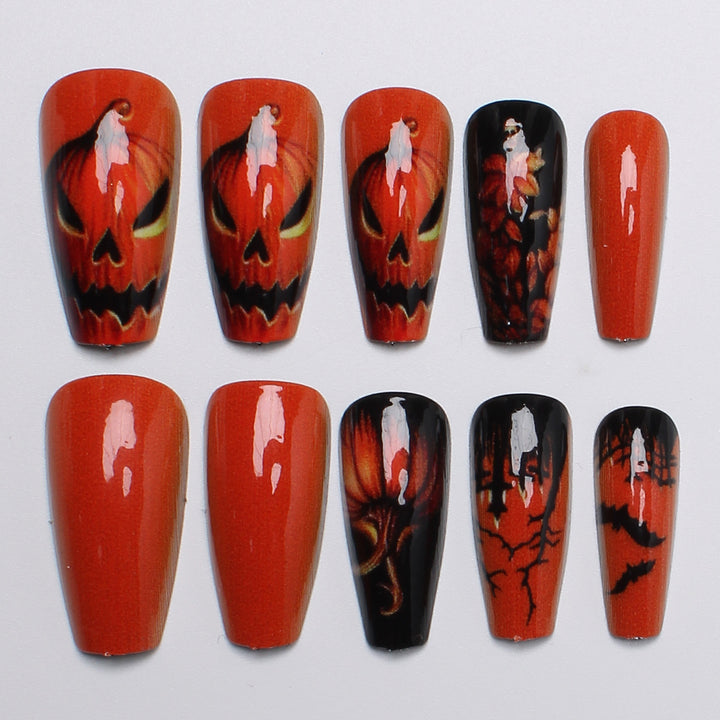Creative nail art set with Halloween motif and glowing design Kalsten