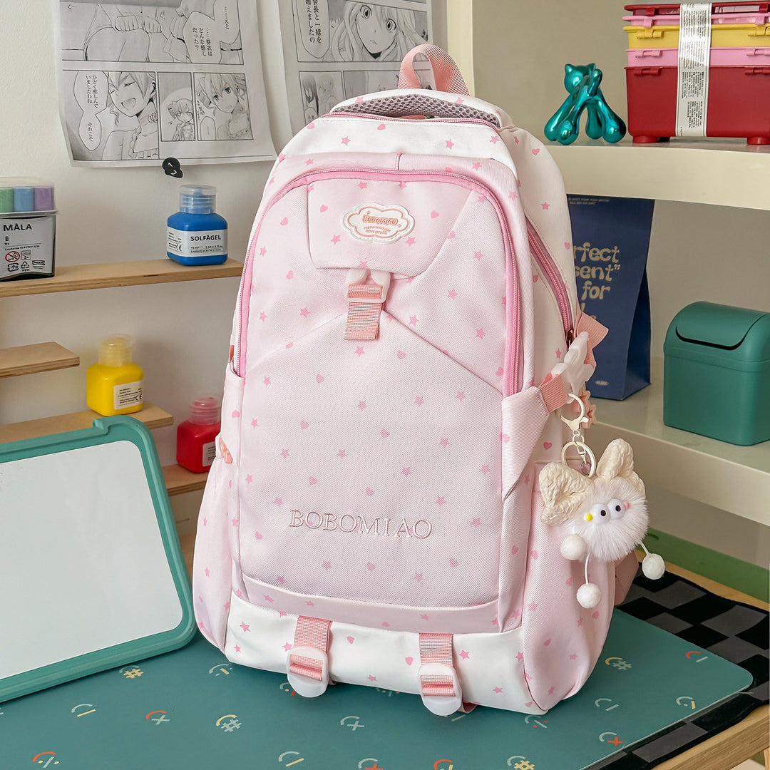 Stylish Star-Patterned School Backpack Kalsten