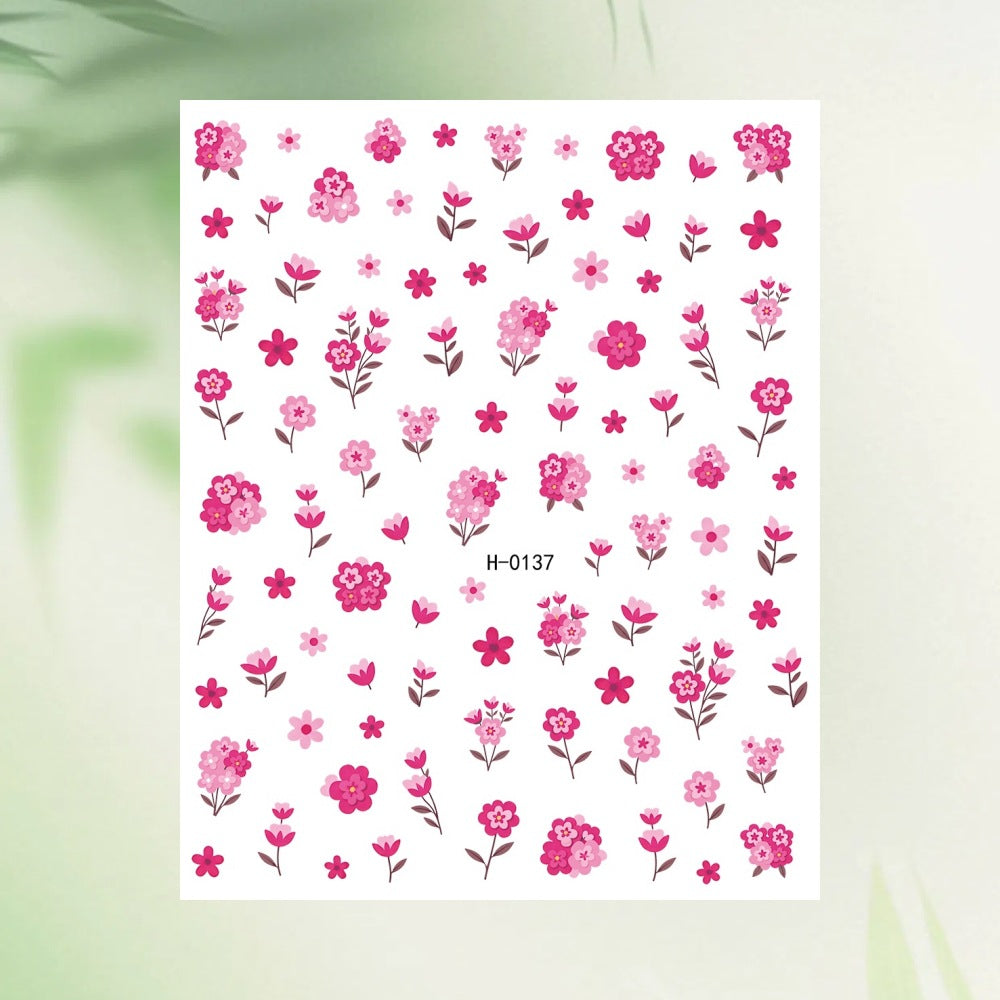Floral Nail Art Sticker Sheet