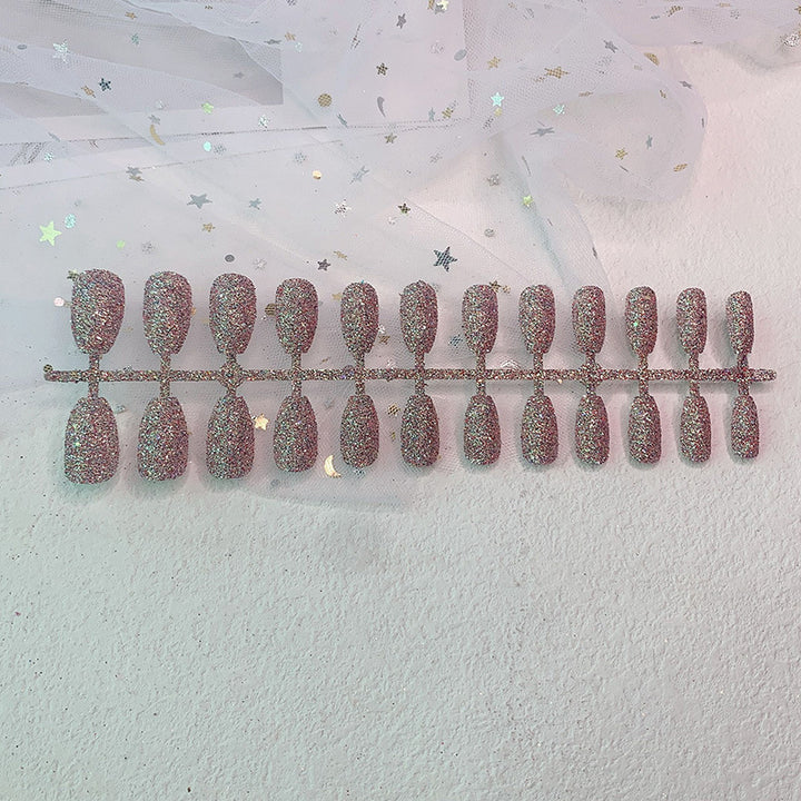 Glittery Gel Press-On Nail Extensions
