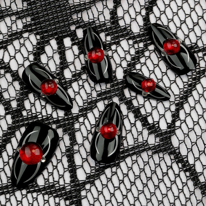 Glamorous stiletto nails with radiant accents Kalsten