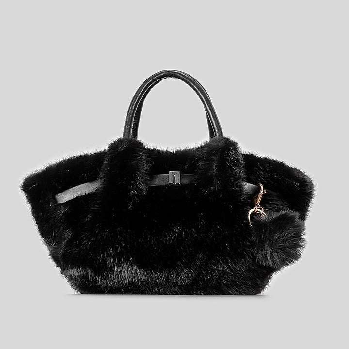 Plush Faux Fur Handbag