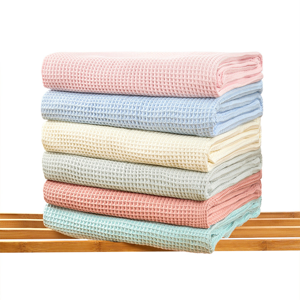 Textured Waffle Weave Throw Blanket kalsten