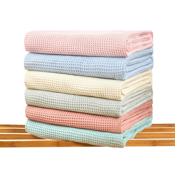 Textured Waffle Weave Throw Blanket kalsten