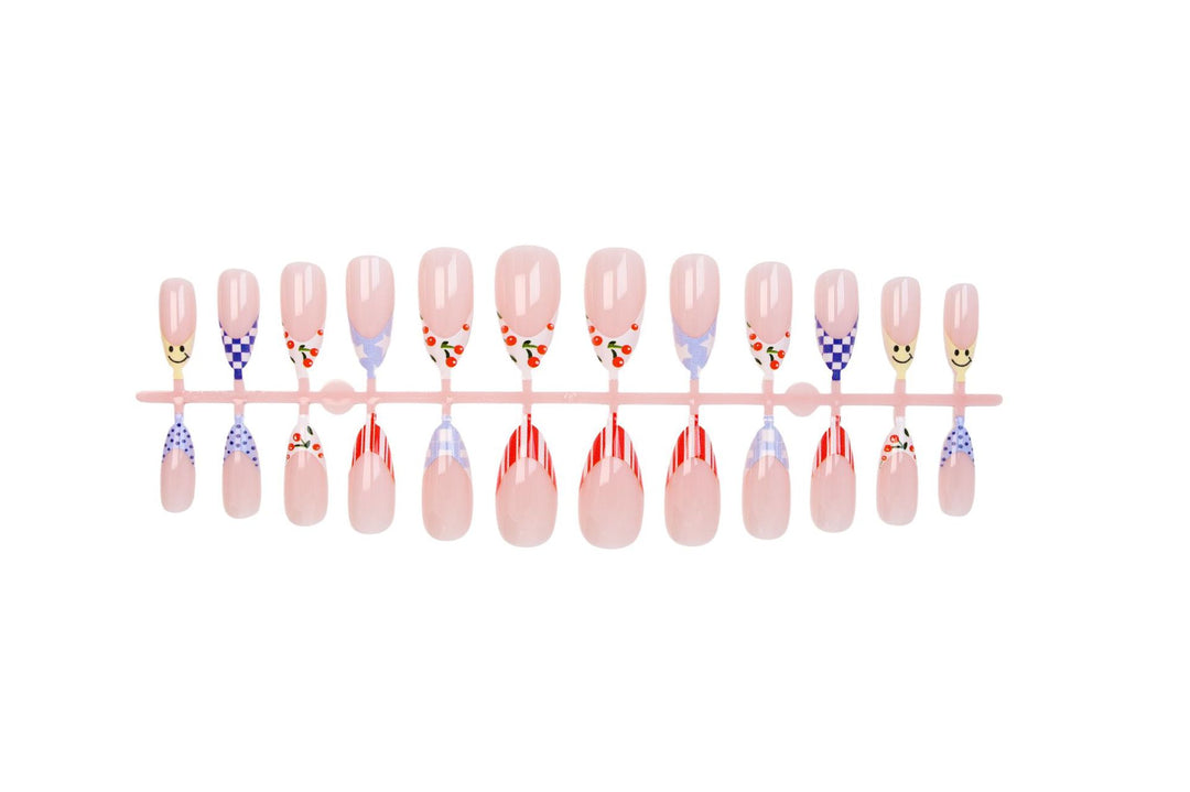 Artificial nail set with cheerful motifs and creative designs Kalsten