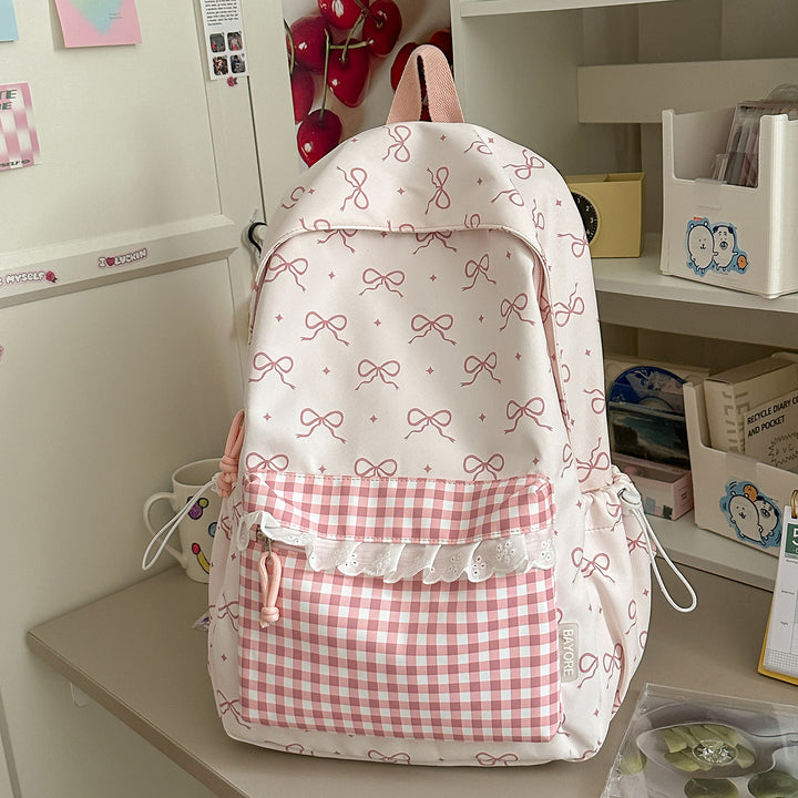 Decorative Bow-Embellished Backpack Kalsten