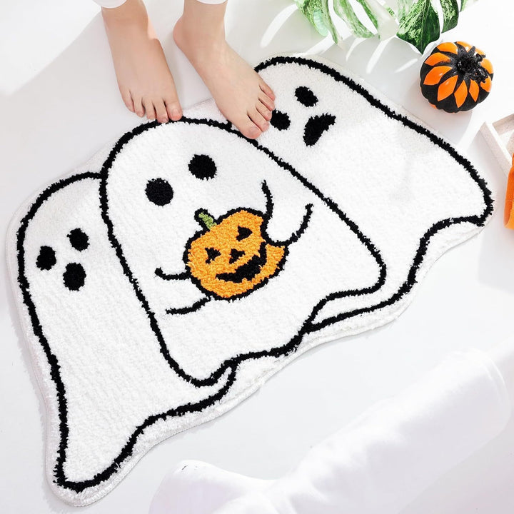 Halloween-Themed Decorative Spider Web Mat for Home