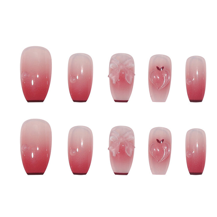 Elegant Long Press-On Nails with Floral Accents Kalsten