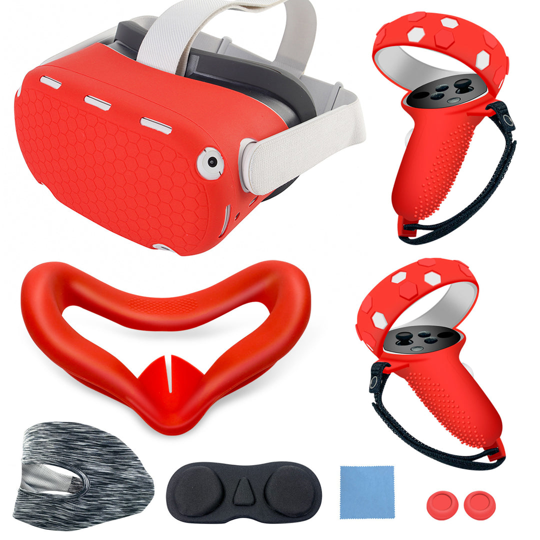VR headset with ergonomic holding bracket and protective cover Kalsten