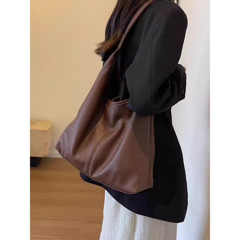 Elegant Soft Leather Hobo Bag Kalsten
