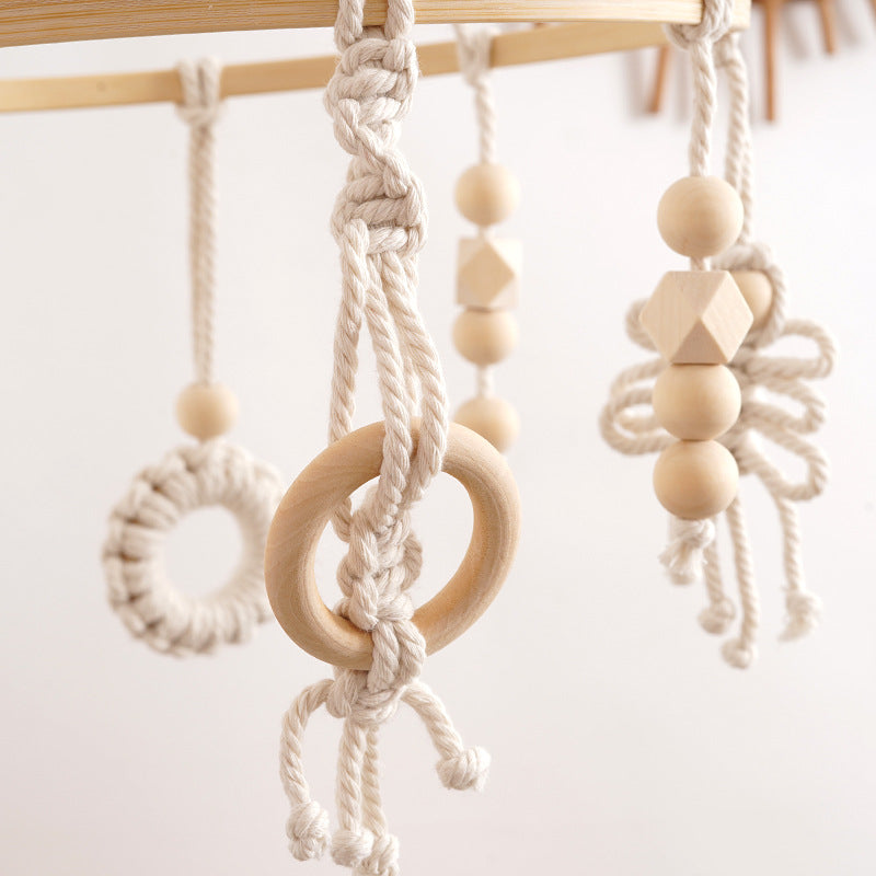 Macrame Baby Mobile with Natural Beads Kalsten
