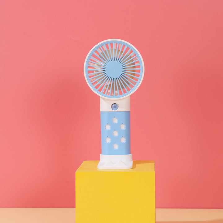 Women Portable Hand Fan with Ergonomic Handle and Adjustable Tilt Angle Kalsten