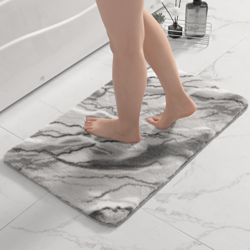Plush Marble Design Bath Mat Kalsten