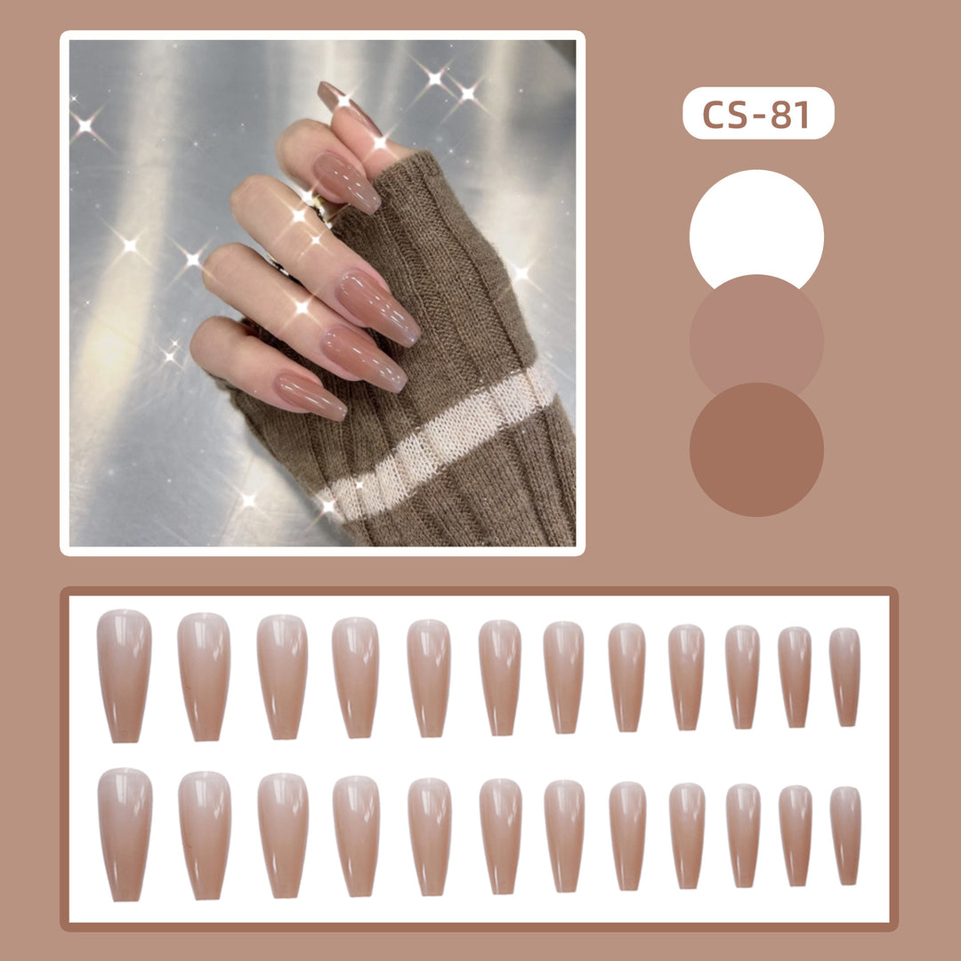Elegant French Coffin Press-On Nail Set