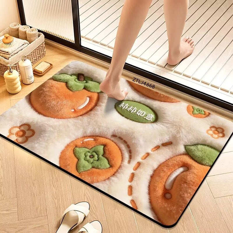 Plush Avocado-Themed Bath Mat Kalsten