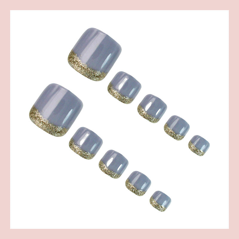 Artificial nail set with glamorous glitter accents Kalsten