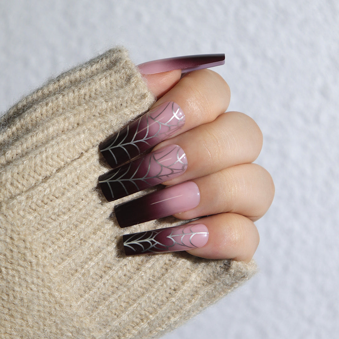 Artistic Spider Web Nail Art Extensions Kalsten