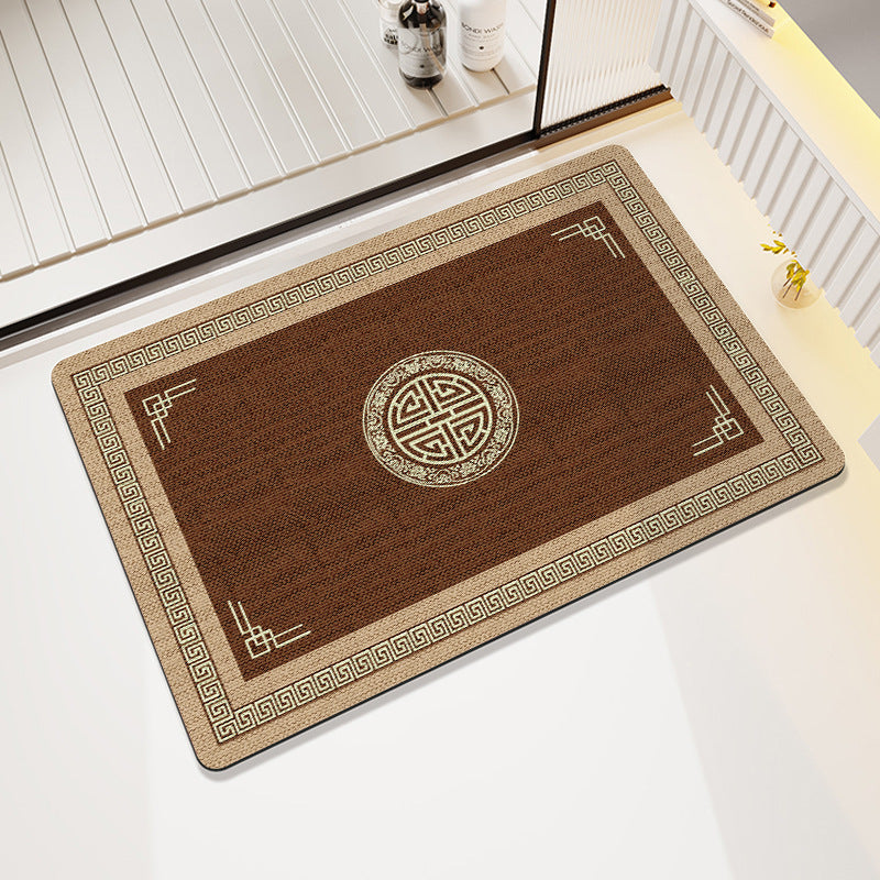 Elegant Geometric Bathroom Mat Kalsten