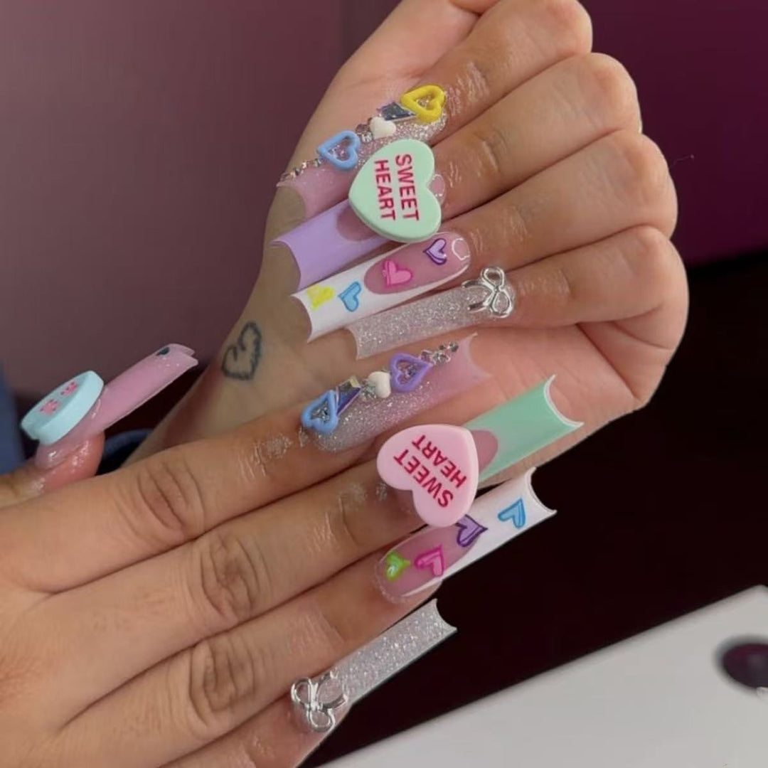 Heart-Inspired Press-On Nail Set