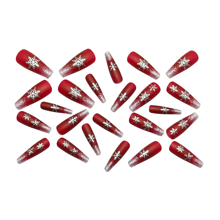 Artificial Nails in Festive Winter Design Kalsten