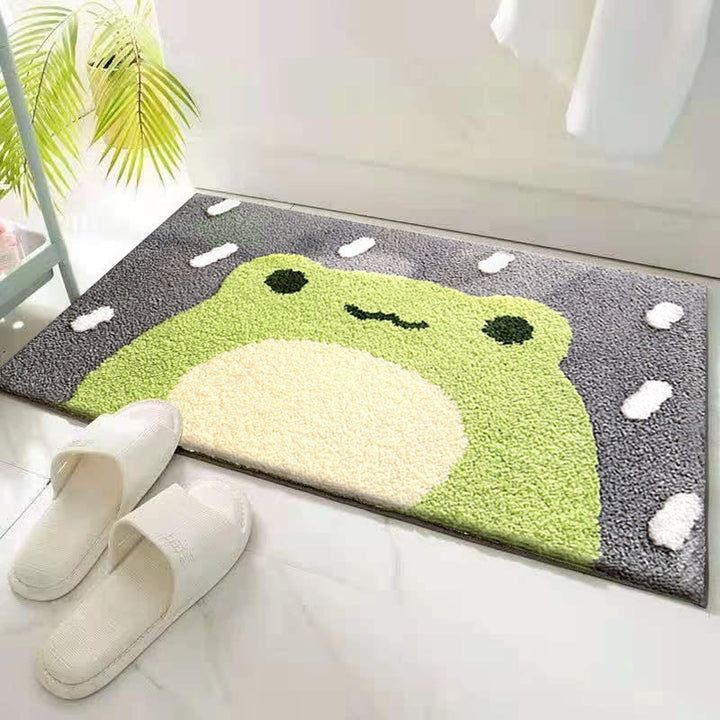 Plush Cartoon Bunny-Themed Area Mat